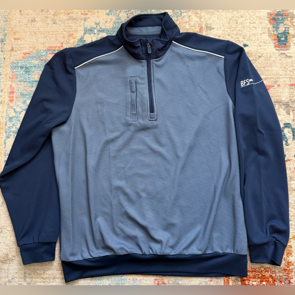 BOBBY JONES X-H20 1/4 ZIP PULLOVER ACTIVE GOLF JACKET BLUE MENS SIZE‎ M